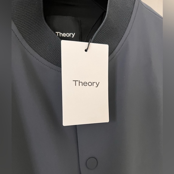 NWT Theory Men’s Murphy Precision Ponte Jacket - Size M, Color Blue - Picture 4 of 5